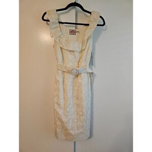 Stunning Ivory Embroidered Juicy Couture Dress - Size 6 with Tags ($298 Retail)